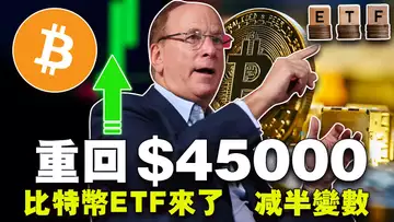 比特币重回45000美元；比特币ETF来了；减半变数；比特币最大主义者遇难题；华人交易所重新洗牌