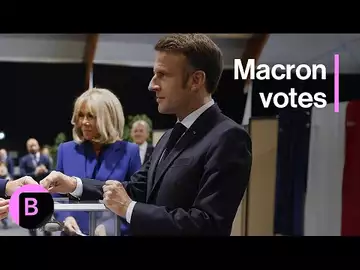 French Election: Macron Casts Ballot, Greets Supporters Amid Strong Turnout