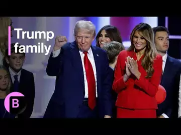 Donald Trump Joined by Melania, Family Members on Stage at RNC