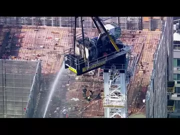 Crane Catches Fire and Collapses in New York City