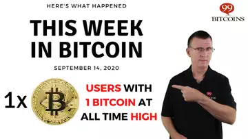 🔴 Number of Users Who Own At Least 1 BTC at ATH | This Week in Bitcoin - Sep 14, 2020