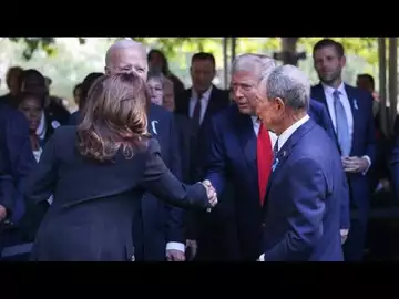 Harris, Trump Shake Hands at Ground Zero Ceremony