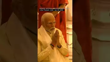 India's Prime Minister Modi Helps open major new Hindu Temple