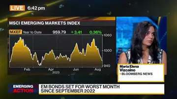 Emerging-Market Bonds, Stocks Set for Worst Month Since Sept. 2022