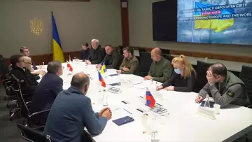 Ukraine's Zelenskiy Meets Czech, Slovenia, Poland Premiers in Kyiv