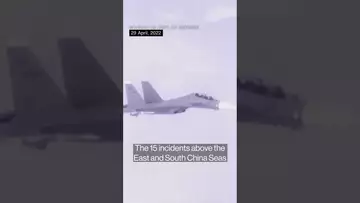 The US releases video showing encounters with Chinese fighter jets #politics #shorts