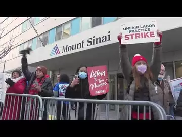 Thousands of Nurses Strike at Two Big NYC Hospitals