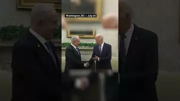 Netanyahu meets with #Biden in Oval Office #israel #shorts