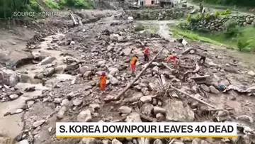 South Korea's Yoon Visits Damaged Areas as Downpour Leaves 40 Dead