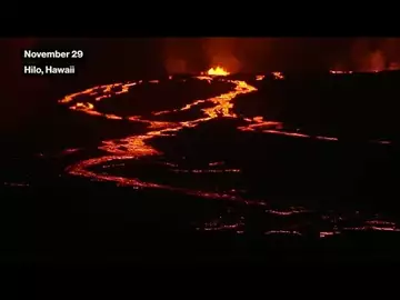 Hawaii's Mauna Loa Volcano Spews Lava and Ash