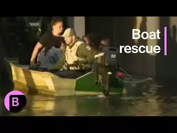 Hurricane Milton Floods Coastal Florida, Boats Rescue People