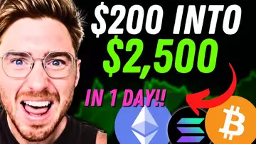 How To Grow $200 To $2,500 Crypto Trading In 2024 | 100x Strategy